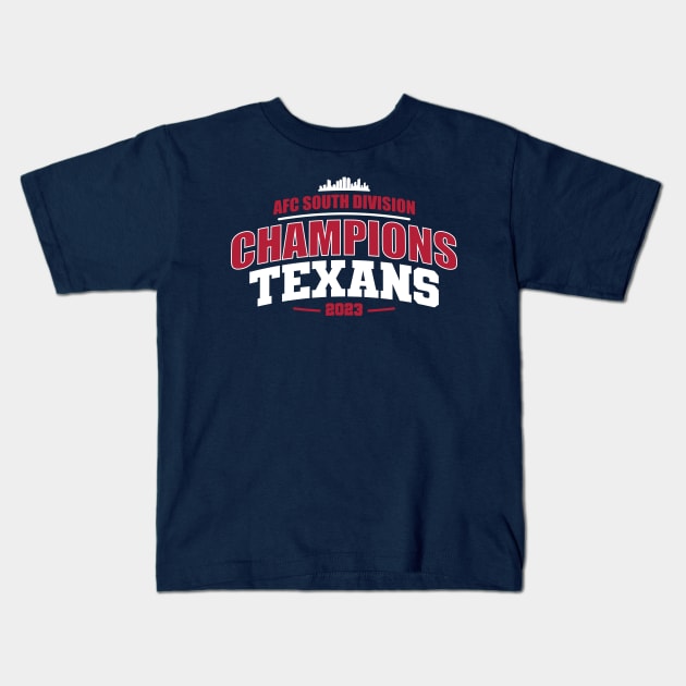 AFC SOUTH Champs Texans Kids T-Shirt by Nagorniak